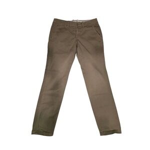 J.Crew Waverly Chino Pants Women's Size 2 City Fit Khaki Brown Stretch